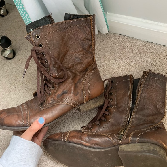 Steve Madden Troopa Combat Boots - Picture 2 of 3